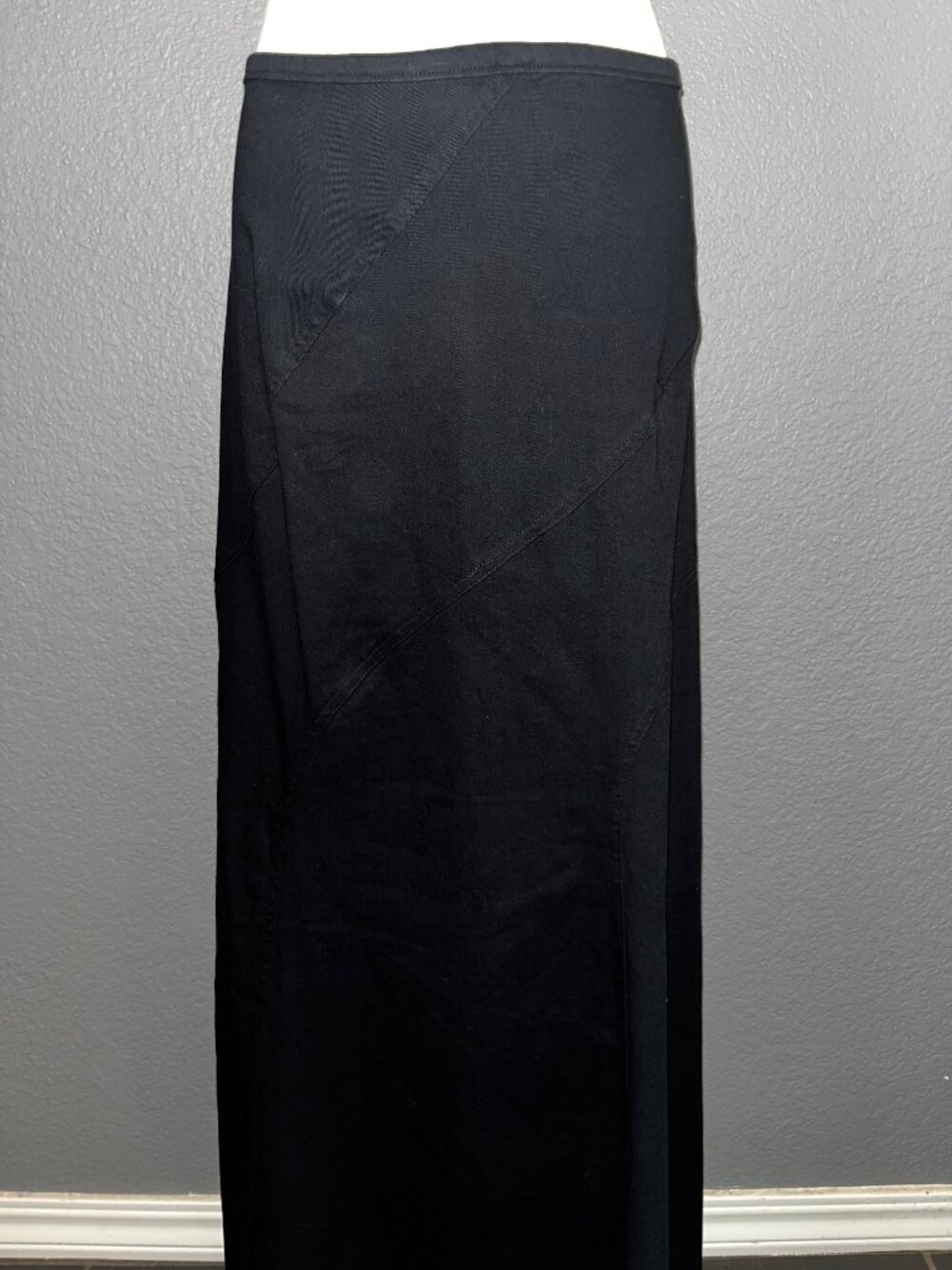 MONGE Black Paneled Asymmetric Seam Maxi Western Southwestern Skirt - EUC Small - Picture 3 of 13